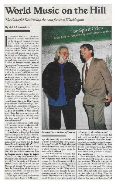 Grateful Dead / World Music on the Hill / 1993