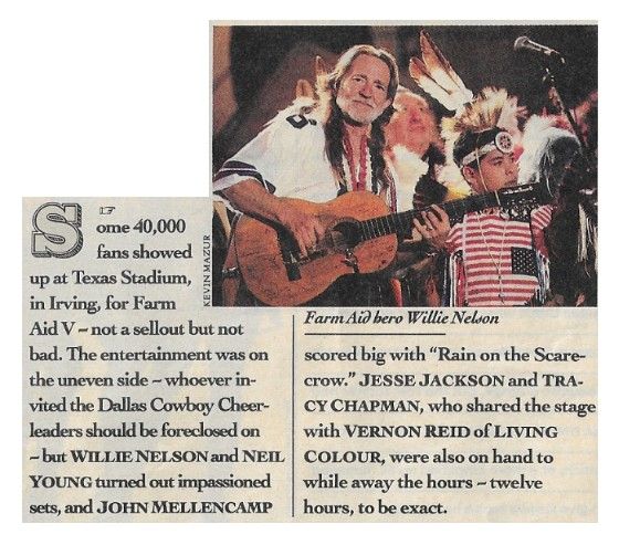 Nelson, Willie / Farm Aid Hero / 1992