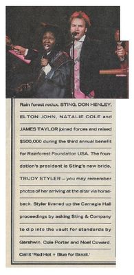 Sting / Rain Forest Redux--with Natalie Cole / 1992