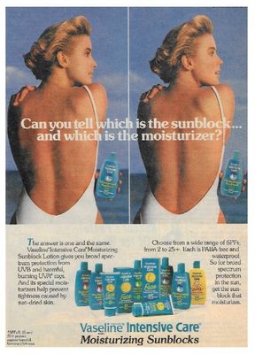 Vaseline / Intensive Care: Moisturizing Sunblocks / 1990