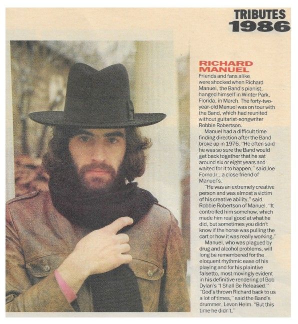 Manuel, Richard / Tributes 1986: Richard Manuel / 1986