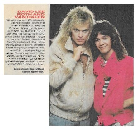 Van Halen / Pop Life: David Lee Roth and Van Halen / 1986