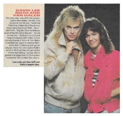 Van Halen / Pop Life: David Lee Roth and Van Halen / 1986