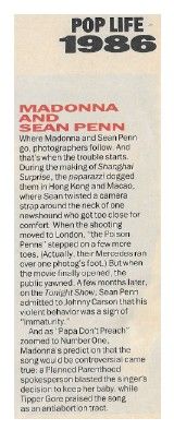 Madonna / Pop Life: Madonna and Sean Penn / 1986