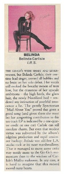 Carlisle, Belinda / Belinda / 1986