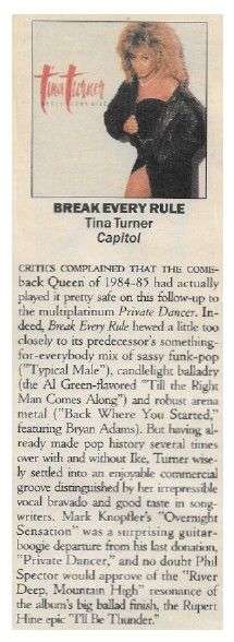 Turner, Tina / Break Every Rule / 1986
