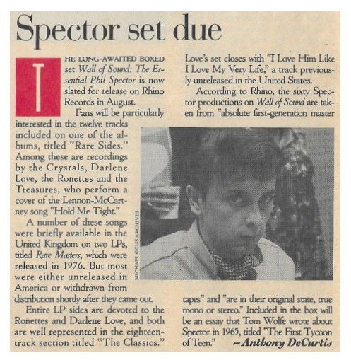 Spector, Phil / Spector Set Due / 1988