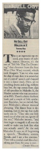 Malcolm X / No Sell Out / 1984
