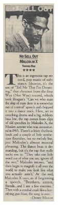 Malcolm X / No Sell Out / 1984
