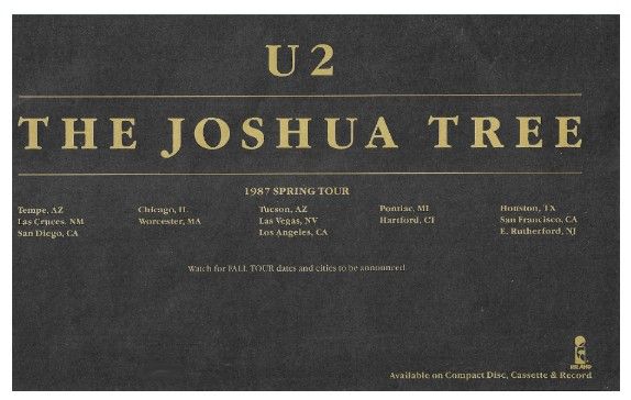 U2 / The Joshua Tree: 1987 Spring Tour / 1987