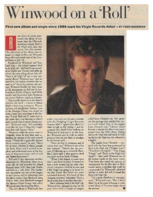 Winwood, Steve / Winwood On a 'Roll' / 1988