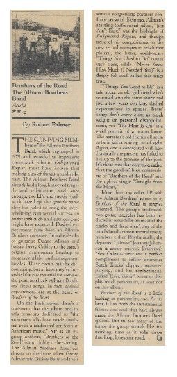 Allman Brothers Band / Brothers of the Road / 1981