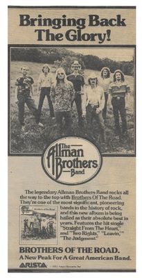 Allman Brothers Band / Brothers of the Road / 1981