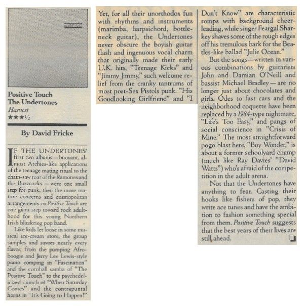 Undertones, The / Positive Touch / 1981