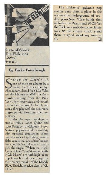 Elektrics, The / State of Shock / 1981