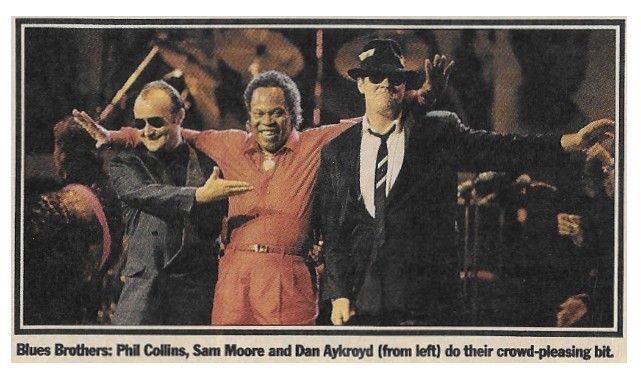 Collins, Phil / New York City--with Sam Moore + Dan Aykroyd / 1988