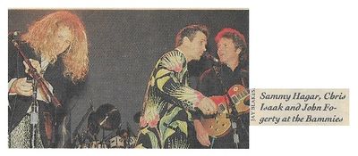 Fogerty, John / Bammy Awards--with Sammy Hagar-Chris Isaak / 1989