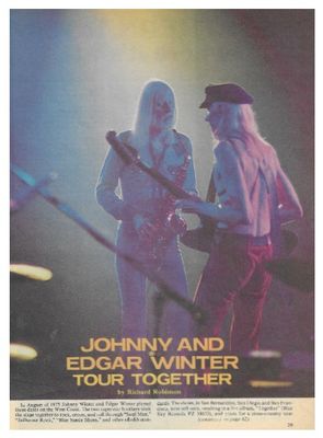 Winter, Johnny / Johnny and Edgar Winter Tour Together / 1977