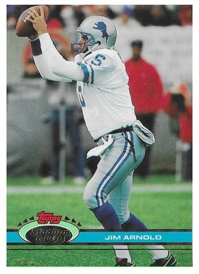 Arnold, Jim / 1991 Detroit Lions / Stadium Club #407