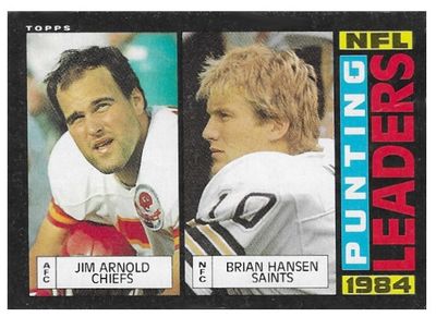 Arnold, Jim / 1985 Kansas City Chiefs / Topps #197 / with Brian Hansen