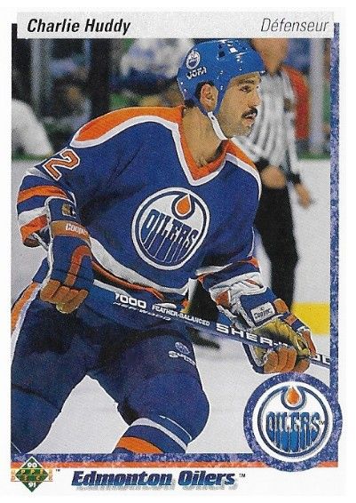 Huddy, Charlie / 1990-91 Edmonton Oilers / Upper Deck #341 / Canadian