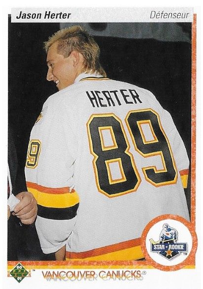 Herter, Jason / 1990-91 Vancouver Canucks / Upper Deck #325 / Canadian