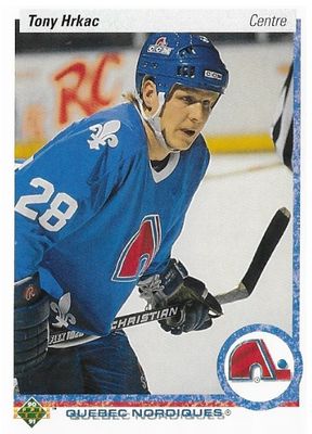 Hrkac, Tony / 1990-91 Quebec Nordiques / Upper Deck #184 / Canadian