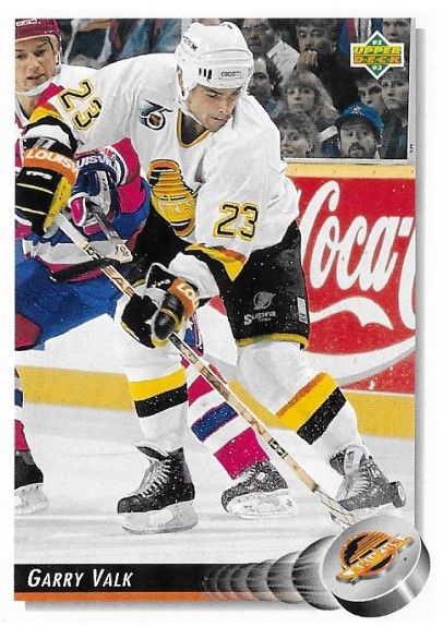 Valk, Garry / 1992-93 Vancouver Canucks / Upper Deck #114