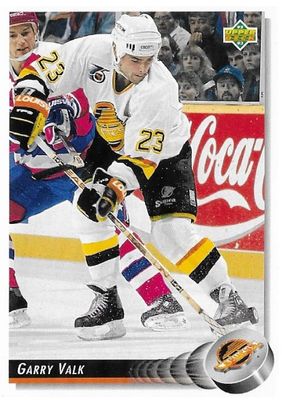 Valk, Garry / 1992-93 Vancouver Canucks / Upper Deck #114