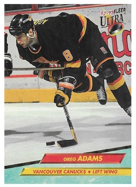 Adams, Greg / 1992-93 Vancouver Canucks / Ultra #217