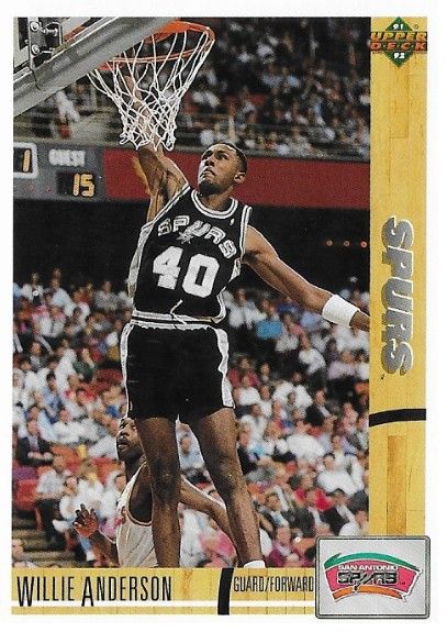 Anderson, Willie / 1991-92 San Antonio Spurs / Upper Deck #282