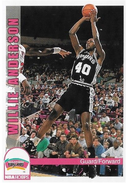 Anderson, Willie / 1992-93 San Antonio Spurs / Hoops #204