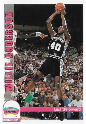 Anderson, Willie / 1992-93 San Antonio Spurs / Hoops #204