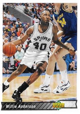Anderson, Willie / 1992-93 San Antonio Spurs / Upper Deck #170