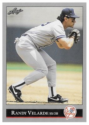 Velarde, Randy / 1992 New York Yankees / Leaf #368