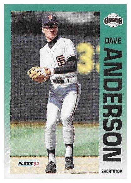 Anderson, Dave / 1992 San Francisco Giants / Fleer #625