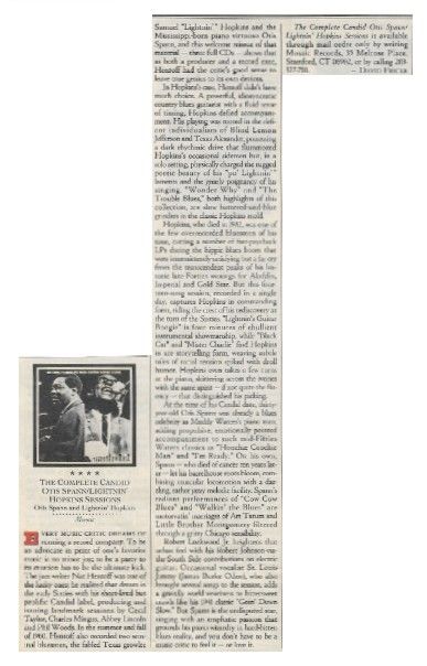 Spann, Otis / The Complete Candid / with Lightnin' Hopkins / 1992