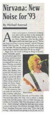 Nirvana / Nirvana: New Noise for '93 / 1993