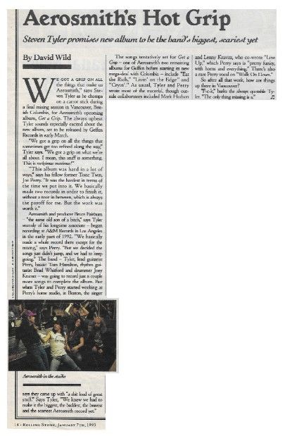 Aerosmith / Aerosmith's Hot Grip / 1993