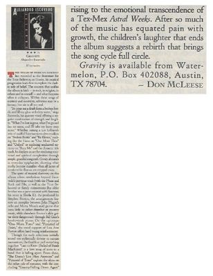 Escovedo, Alejandro / Gravity / 1992