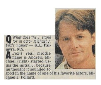 Fox, Michael J. / What Does the J. Stand For? / 1992