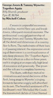 Jones, George--Tammy Wynette / Together Again / 1980