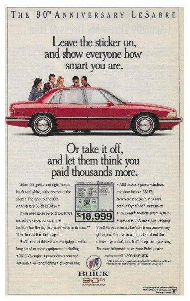 Buick / The 90th Anniversary LeSabre / 1993