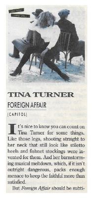 Turner, Tina / Foreign Affair / 1989