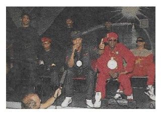 Public Enemy / Group Photo--Flava Flav 2nd From Right / 1989