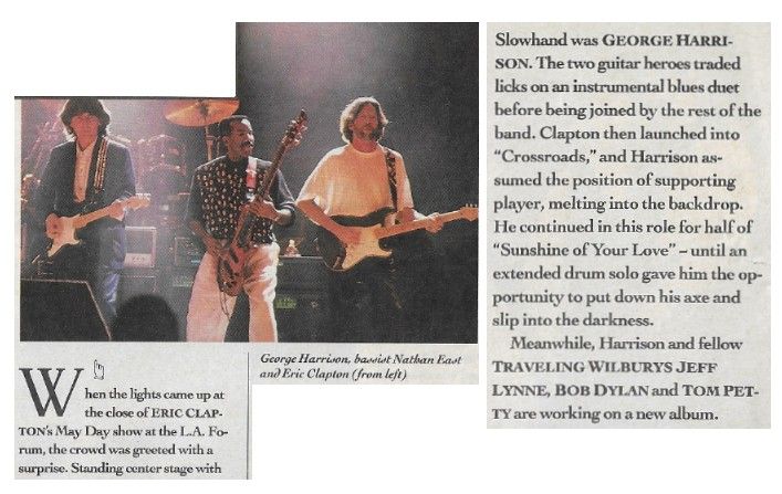 Clapton, Eric--George Harrison / Los Angeles, CA / 1990