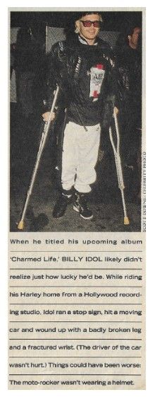 Idol, Billy / Badly Broken Leg / 1990