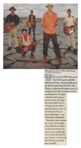 Midnight Oil / Released Blue Sky Mining / 1990