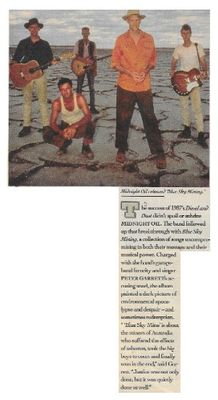 Midnight Oil / Released Blue Sky Mining / 1990