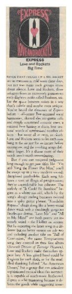 Love and Rockets / Express / 1987